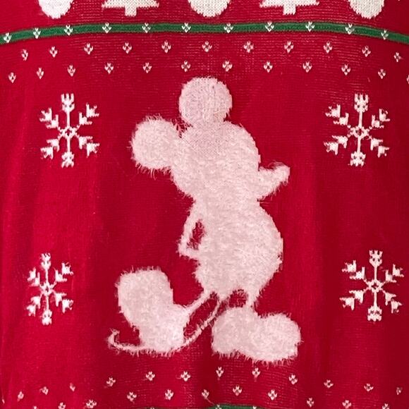 Disney Mickey Mouse Silhouette Ugly Christmas Sweater Size XL - Picture 2 of 5